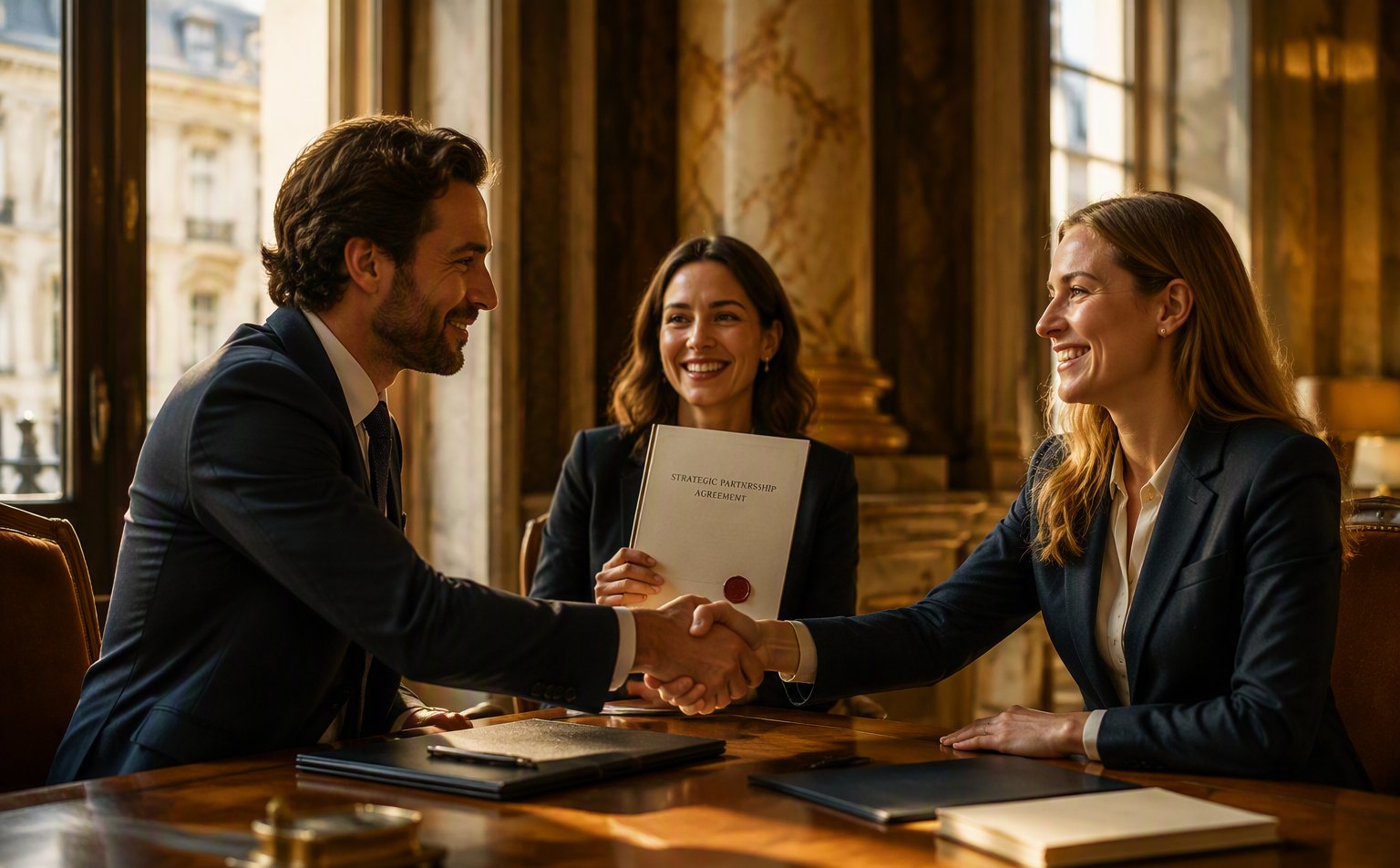 An illustration of professionals discussing an examination report